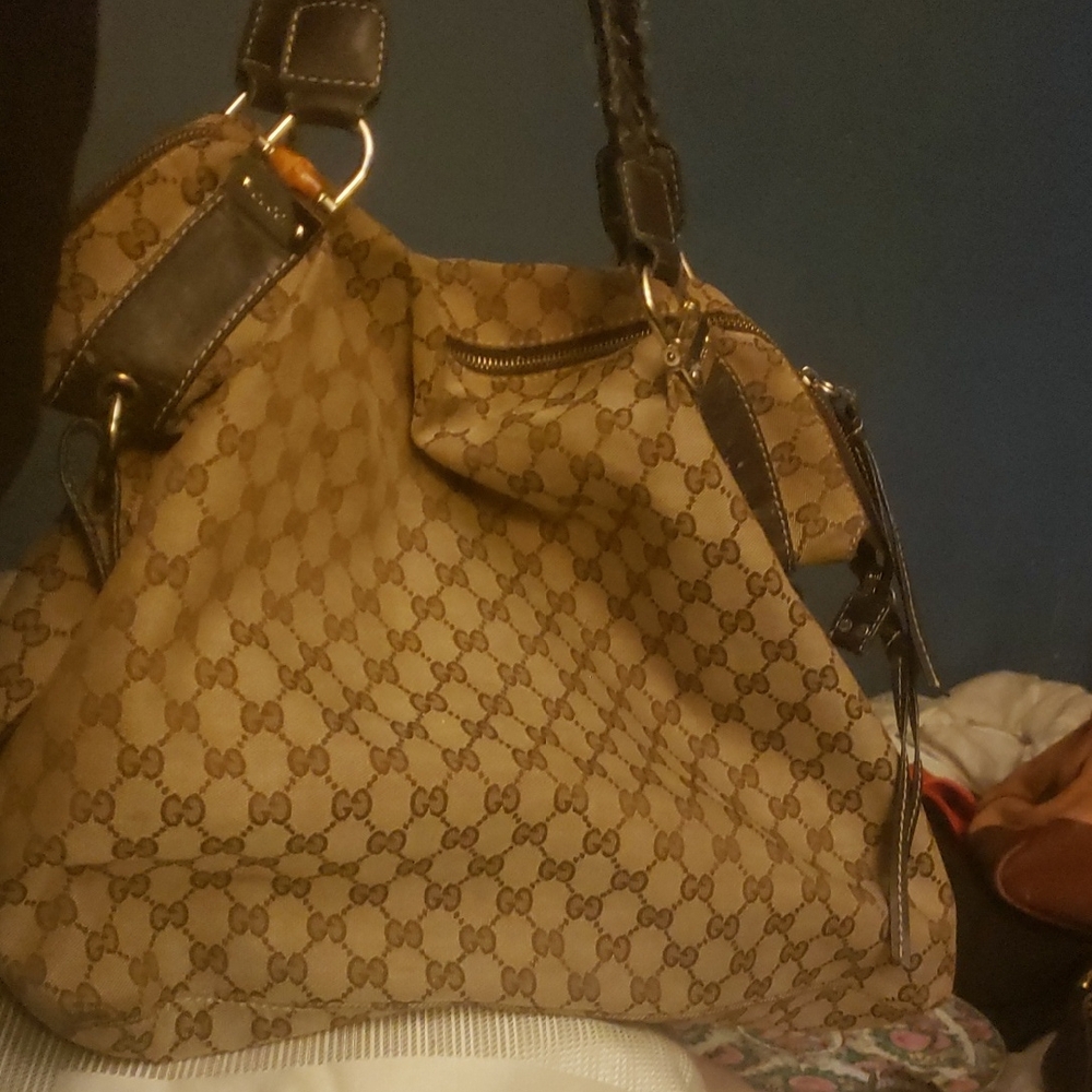 Gucci Tan Monogram Shoulder Bag